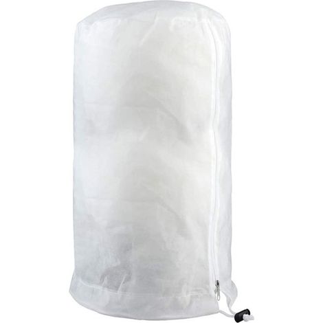 Rideau de protection hivernale pour plantes, sac extérieur réutilisable résistant au gel, housse ajustable avec fermeture éclair, convient aux fleurs et arbustes d'extérieur (60×80, blanc).