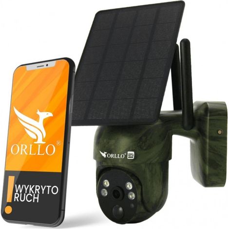 Cámara IP Orllo inalámbrica 4G LTE giratoria con panel solar ORLLO TZ1 MORO