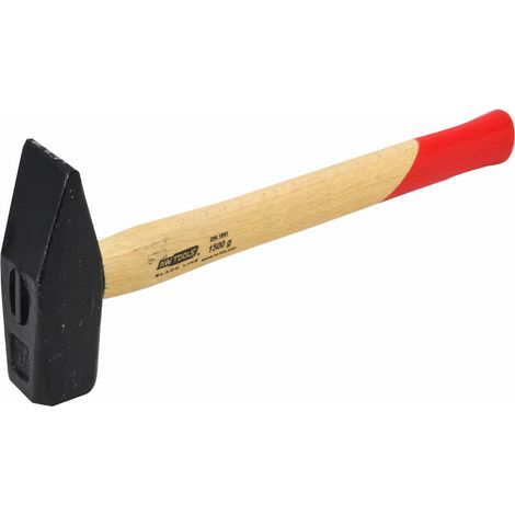 Martillo de cerrajero Awtools Black Line 1,5 kg con mango de madera, ideal para trabajos de cerrajería, cabeza de acero templado, diseño ergonómico y resistente