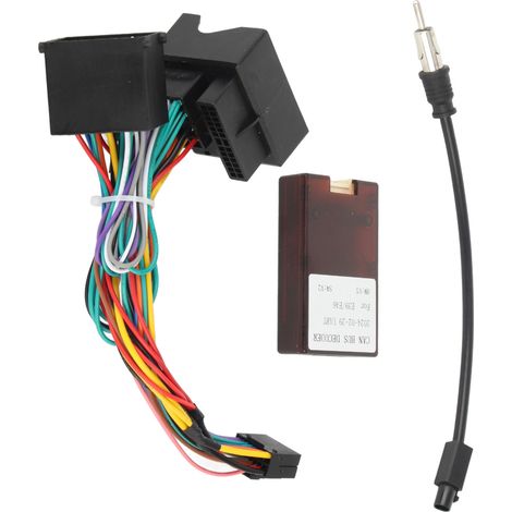 Câble d'alimentation auto avec adaptateur faisceau audio et boîtier Canbus, compatible BMW F30 F10 X5 E46 E39 E53, kit de remplacement (1/5)