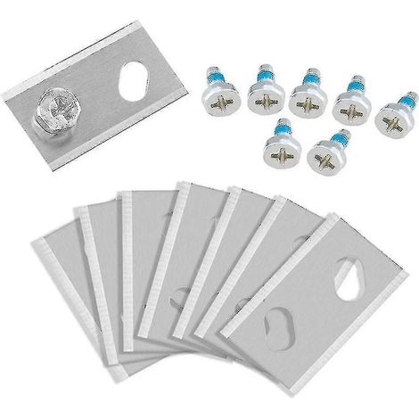 Lot de 8 lames de rechange en acier inoxydable pour robot tondeuse Robomow RK, 32 x 18,6 x 0,9 mm (1/5)