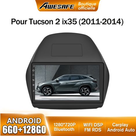 AWESAFE Autoradio Android 13 pour Tucson 2 ix35 (2011-2014) 6Go+128Go 9'' Écran Tactile Carplay Android Auto GPS WiFi FM (1/5)