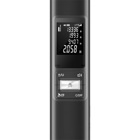 Telemetro portatile autocalibrante, mini telemetro ricaricabile per il settore edile. (1/5)