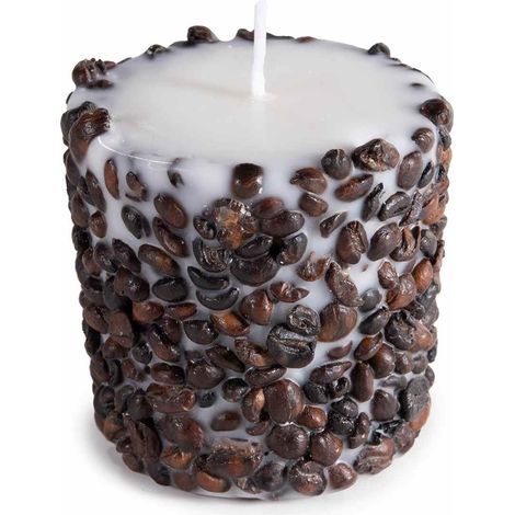 Candele profumate al caffè con veri chicchi di caffè, set da 6 pezzi, Ø 6 cm x 6,5 H
