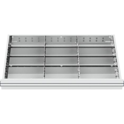 STIER Schubladeneinteilung Metalleinteilung BLH 200-300 mm Innenmaß 800x450 mm 12 Fächer 6 x TW 275