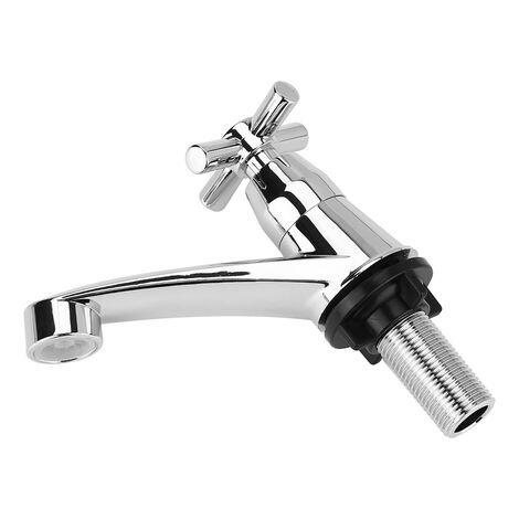 Accessoires d'évier de cuisine de bassin de salle de bain de robinet d'eau froide simple en plastique d'abs (croix G1/2)