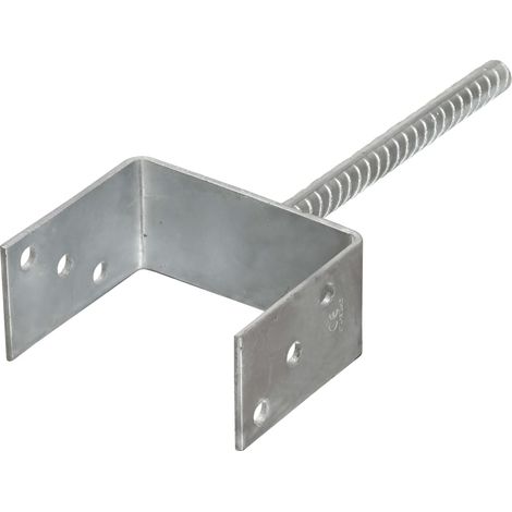 vidaXL Picchetti per Recinzione 6 pz Argento 12x6x30cm Acciaio