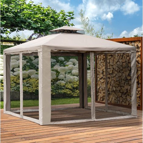 tonnelle jardin pavillon moustiquaire 294x294 metal HAVRYA (1/4)