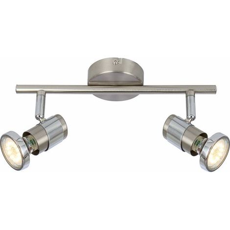 Plafonnier industriel Emina 2, 2 spots orientables GU10