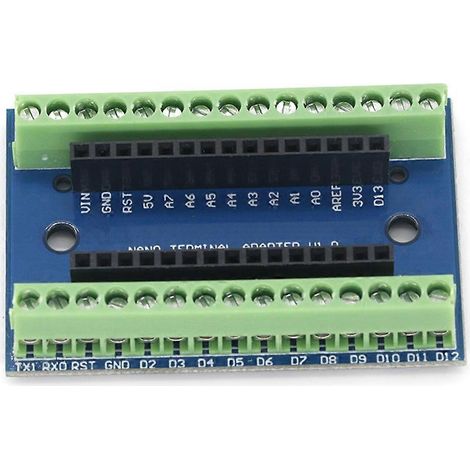 Carte d'extension NANO IO Shield pour Arduino UNO, adaptateur de bornier, plaque d'extension simple, compatible avec AVR ATMEGA328P (1/5)