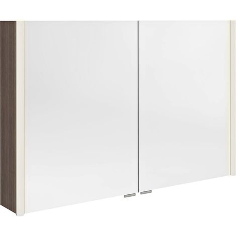 ALIX Armoire à miroir avec éclairage LED 106x70x17,5cm, Pin Rustique (1/2)