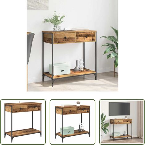 Holzwerkstoff - Konsolentisch Altholz 75 x 34,5 x 75 cm Holzwerkstoff (1/5)