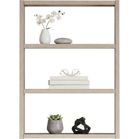 Dmora - Mensola Krosa, Scaffale, Ripiano a muro, Scaffalatura multiuso, 43x9h60 cm, Quercia