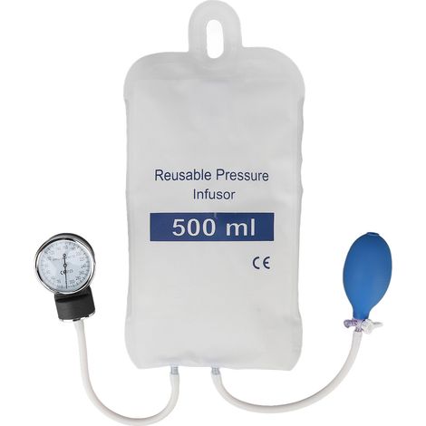 Poche de perfusion à pression 500ML avec manomètre pour transfusion d'urgence - Modèle professionnel (1/5)