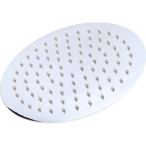 Douche de plafond ronde 20 cm chrome, pommeau fixe acier inoxydable, jet pluie large pour salle de bain, 8 pouces, robinet mélangeur mural (1/3)