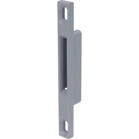La Croisee Ds – Gâche alu grise pour crémone – Entraînement 70mm – Fixation par vis – Pour bois dur et teck