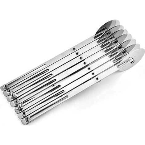 LEISEI Coupe-pâte Coupe-gâteau, Acier Inoxydable 7 Roues Réglable Pâte Fille, Pâte Pâte Multifonctionnelle En Acier Inoxydable Pâte Coupe Partielle Roues Pizza (1/5)