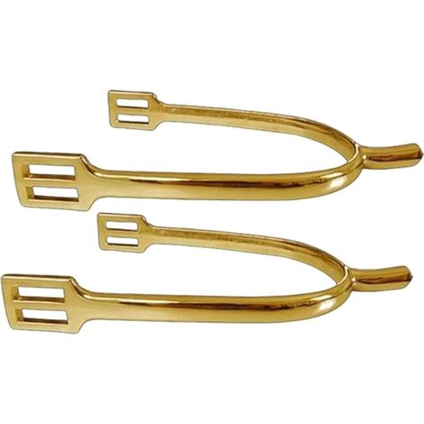 Éperons Cheval Lot de 2 - Alliage de Zinc - Résistants et Décoratifs - Pour Équitation Western et Dressage - Taille 10,5x8,5 cm - Couleur Or (1/5)