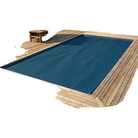 Telo di copertura solare per piscina, 260 × 160 cm, forma quadrata, grammatura superficiale 184 g/m², funzione di ritenzione del calore, protezione dai detriti. (1/5)