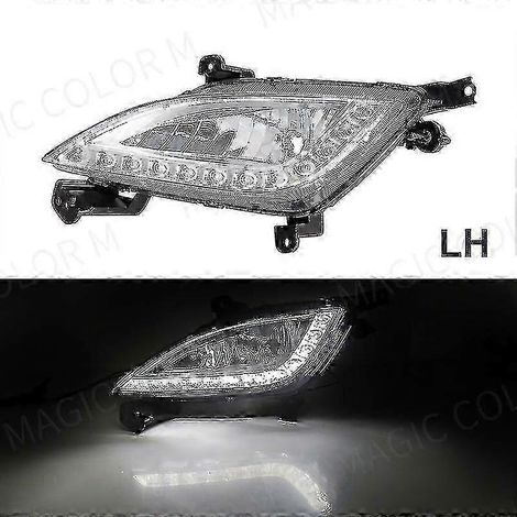 Cubiertas para luces diurnas y faros antiniebla para Hyundai Elantra GT I30 (2012, 2013, 2014, 2015, 2016), conjunto de faros antiniebla del parachoques delantero, 12 V (1/5)