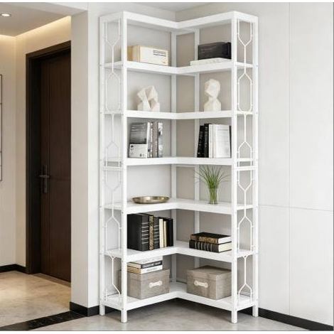 Estantería esquinera librería blanca 110 cm OKMYHOME (1/5)