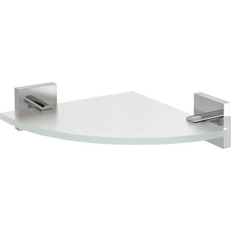 Sapho X-SQUARE - Estante de esquina, cristal esmerilado/cromo XQ009-01 (1/2)