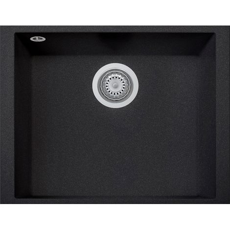 Lavello composito cucina Plados ON5610ST una vasca Sottotop - UM44 Nero Metal