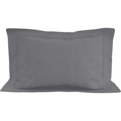 Taie d\oreiller en coton 57 fils 50x70 cm gris, par 50 x 70 cm gris (1/4)