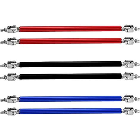 Tiges de Support de lèvre de séparateur Avant 1 Paire de Barres de Support de Pare-Chocs Avant de Voiture réglables de 20 cm(Noir) Barre de Support reglable Pare Choc+deflecteur Pare Choc Avant 508 (1/4)