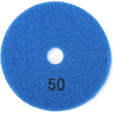 Ortviai Disque de polissage diamanté 10 cm pour marbre et granit – grain 50, usage humide (1/5)