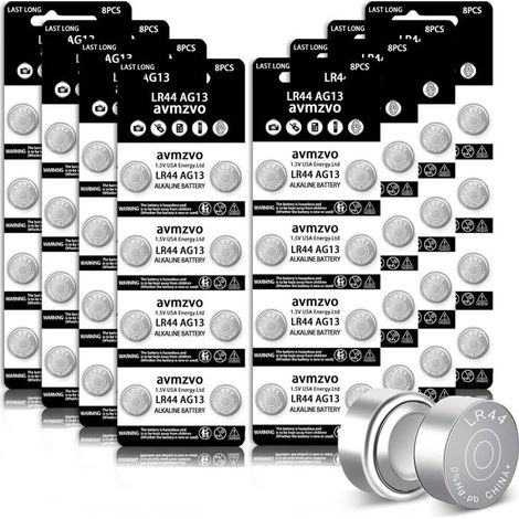 LR44 Lot de 64 Piles Bouton LR 44 Piles Bouton AG13 sans Mercure,1,5 V,357/357A/L1154/A76/GPA76 Garantie de Stockage de 3 Ans (1/5)