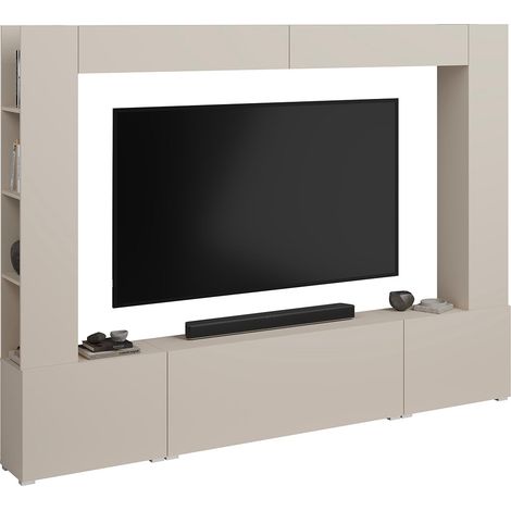 Mueble TV 5 puertas 8 nichos 260 cm Nala Cachemira (1/4)