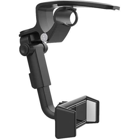 Support de téléphone pour visière de voiture – Support réglable anti-vibrations pour appareil mobile Accessoire de tableau de bord de véhicule, organiseur pratique pour voyage et conduite automobile (1/5)