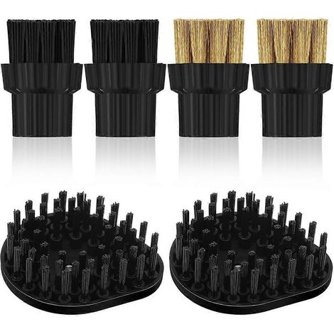 6er-Pack Dampfreiniger-Bürstenköpfe M8, Messingbürstenköpfe, Nylon-Mopp-Ersatzzubehörset (1/5)