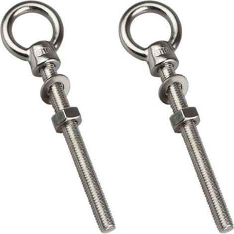 Vis à œil M10 x 120 mm Lot de 2 Acier inoxydable Usage intensif Maison et atelier (1/5)