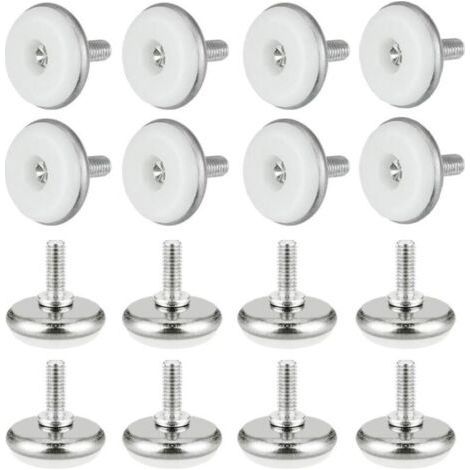 30 PCS Pied de Meuble a Visser M6, Pieds de Nivellement Meuble en Fer et Plastique, Pied de Table Chaise Antidérapant, M6 Pied Me (1/4)