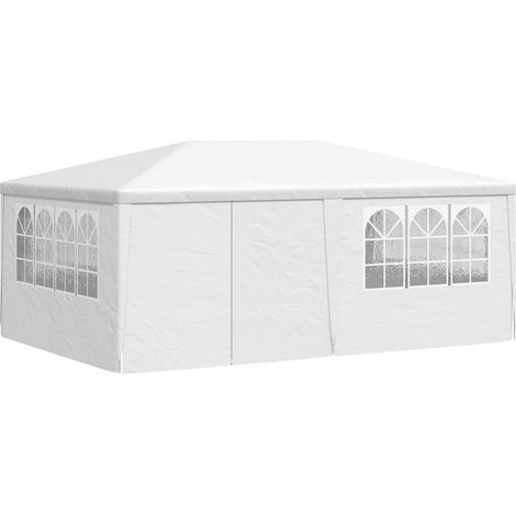 Tente de réception, Pavillon, Pergola, Tente de jardin, et parois latérales 4x6 m Blanc 90 g/m² OIB7090E (1/5)