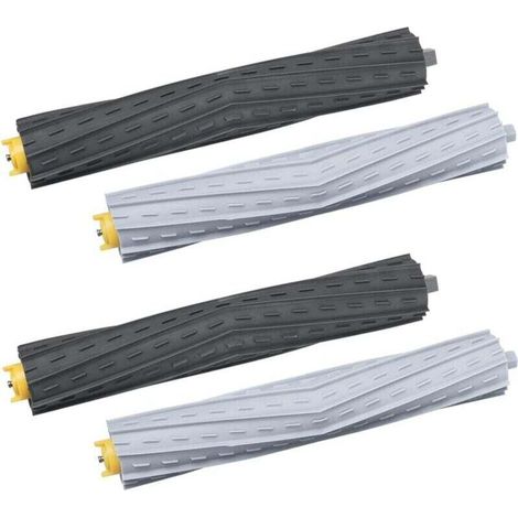 2 Kit Brosses en Caoutchouc pour iRobot Série 800 & 900 Aspirateur Robot, Brosse à Rouleau de Rechange pour Roomba 850 860 861 866 870 880 890 960 980 (1/4)