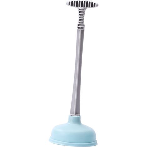 Ventouse Toilette Manuelle Plastique Résistante Puissant Suction Bleue 41cm x 14.5cm x 5.6oz (1/5)