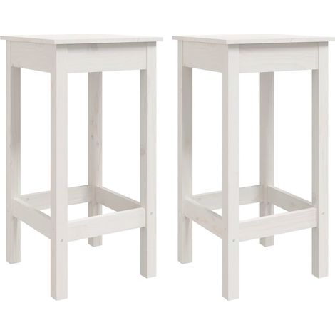 Maison Exclusive - Taburetes altos 2 uds madera maciza de pino bl (1/5)