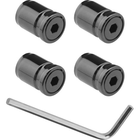 4pcs Car Anti-Theft Tyre Valve Covers Car Dust Cover Accessories for Most Vehicles Cars Trucks ATV MTV Zinc Alloy Black