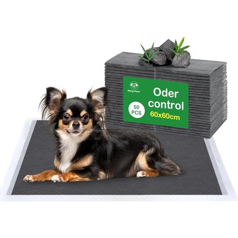 Packung mit 50 hygienischen Hundeunterlagen für große Hunde, schnelle Saugfähigkeit, Geruchskontrolle, Überlaufschutz, für den Innenbereich, Hundeboxen und Reisen (L 60×60cm) (1/5)