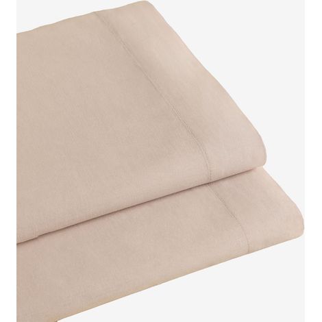 Drap plat en percale de coton 180 fils Lesia SKLUM Rosa Pâle Make Up