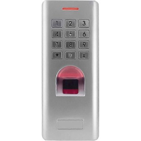 Serrure de porte à empreinte digitale avec fonction de déverrouillage par mot de passe, clavier biométrique étanche IP66, boîtier métallique résistant au vandalisme. (1/5)