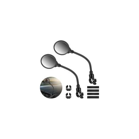 1Paire Rétroviseur de Vélo Miroir,Rétroviseurs de Vélo pour Guidon Convexe 360° Réglable Vue Arrière, Miroirs De Vélo Bike Rétroviseur Ajustable 360° Réflecteur de Vélo Rétroviseur de Vélo H590