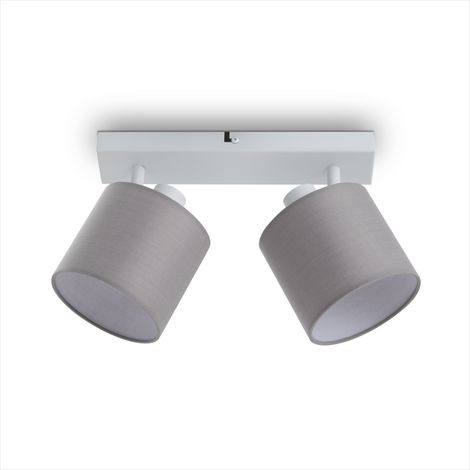 Paco Home Lámpara De Suspensión LED Colgante De Techo Salón Comedor Dormitorio Uni E14 Grigio - Bianco, Lampada da parete 2xE14