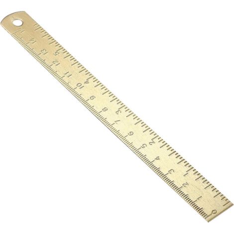 Règle de dessin technique pour étudiants, règle de dessin d'ingénierie, règle droite de mesure précise-16.50X1.70X0.10CM-Golden (1/4)