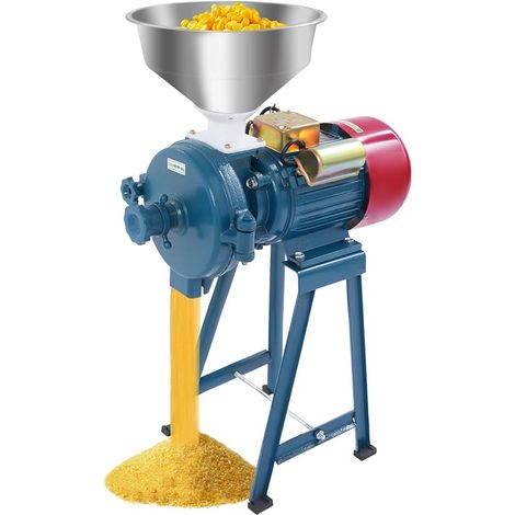 Moulin à Céréales Electrique 2200W pour Grains Maïs Paille Aliments 54kg/h Haute Performance avec Entonnoir en Acier 60 Maille 220V Prise EU (1/5)