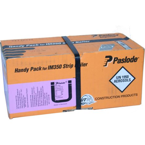 Paslode IM350+ Nails & Fuel Cells Retail Pack Ring Shank Galvanised + - 2.8 x 63/1CFC (1/2)