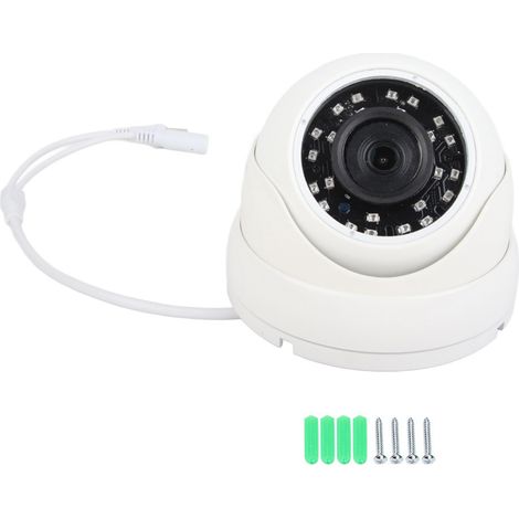 Caméra dôme IR 1080P étanche pour véhicules - Système AHD PAL extérieur - 24 LEDs - Blanc (1/5)